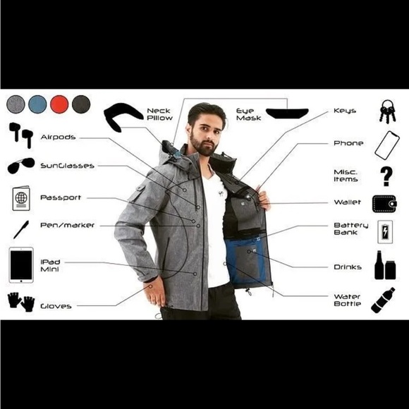 PINFIN Blue Hooded Alpha Series Jacket - Picture 8 of 8